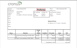 Dynamics Business Central - Document Factură Proforma