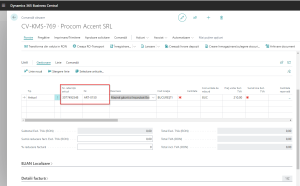 Dynamics Business Central - Număr referință articol în comanda de vânzare