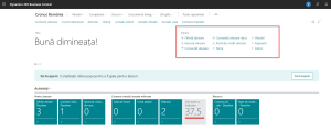 Dynamics Business Central - Centrul de rol - Acțiuni
