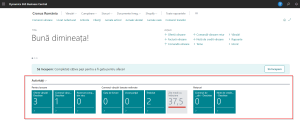 Dynamics Business Central - Centrul de rol - Activități