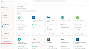 Dynamics Business Central - Pagina App Source cu filtrare