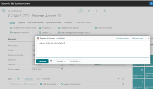Business Central - Microsoft Copilot-Comandă vânzare - Sugerare linii ultima factură vânzare