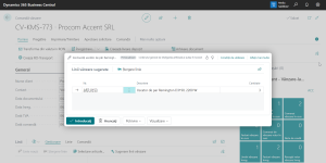 Dynamics Business Central - Comanda de vânzare - Afișare sugestie Copilot