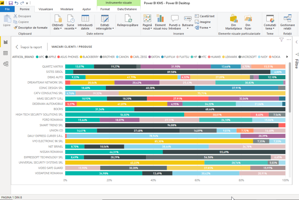 Business Central-Power-BI-Vanzari-per-Clienti-si-Produse