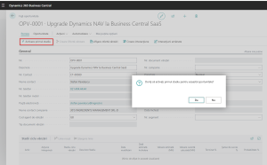 Dynamics Business Central - Oportunitate vânzare - Activare primul stadiu
