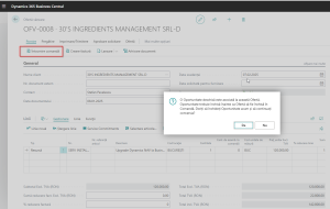 Dynamics Business Central - Oportunitate vânzare - Creare comandă vânzare din ofertă