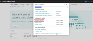 Dynamics Business Central - Accesare rapoarte financiare