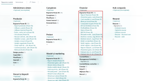 Dynamics Business Central - Secțiune rapoarte Power BI
